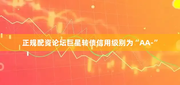 正规配资论坛巨星转债信用级别为“AA-”